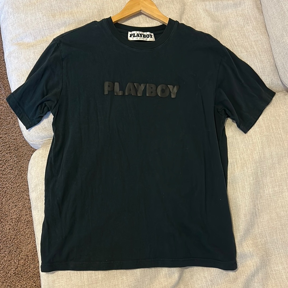 Black playboy tee